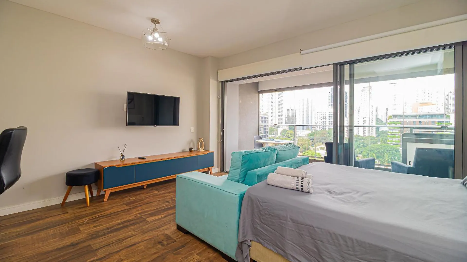 סאו פאולו Lumiere Studio Moderno Com Piscina E Academia No Brooklin - Proximo Ao Aeroporto De Congonhas דירה